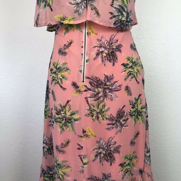 Line + Dot Tropical Print Ruffled Midi Tank Dress - Picture 11 of 12